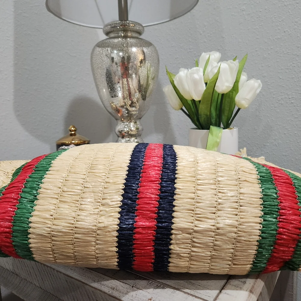 Gucci Natural Woven Straw Cestino tote - Picture 4 of 10